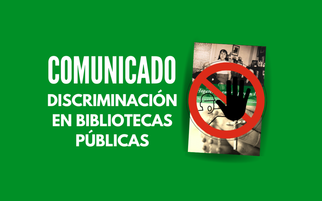 Comunicado: Denunciamos el trato discriminatorio recibido por una biblioteca municipal de Madrid que nos ha denegado su espacio para la presentación de un libro por considerarlo “un acto religioso”